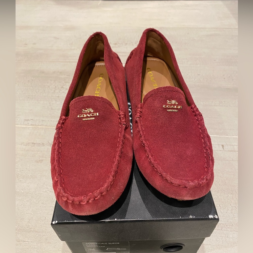 Coach suede amber loafer moccasins